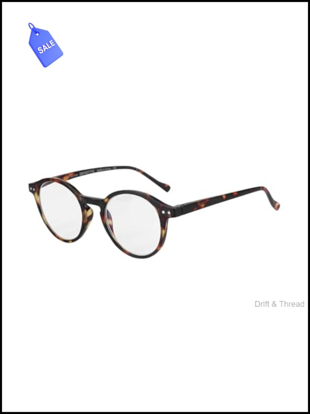 ZENOTTIC Reading Glasses Blue Light Blocking Round PC Frame for Men Women